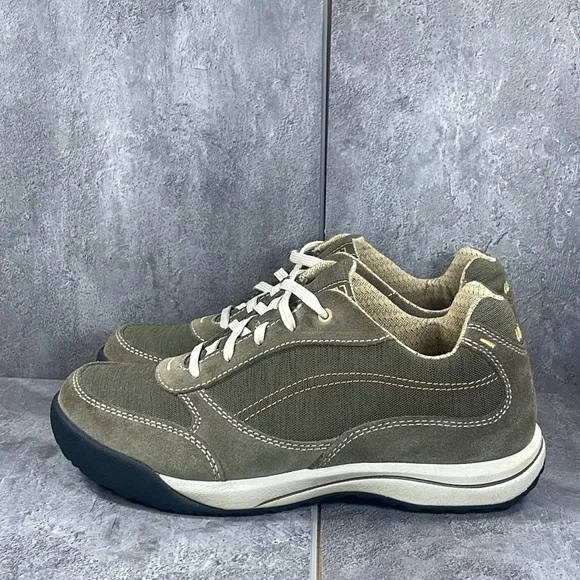 LL Bean Womens Lace Up Round Toe Olive Green Shoes Size 7.5 Sport Oxford - Picture 3 of 9